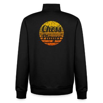Schach im Sonnenuntergang - Unisex Organic Zip Sweatshirt von Stanley/Stella - Schwarz - Hinten - AI Model Male 185 light (185cm)