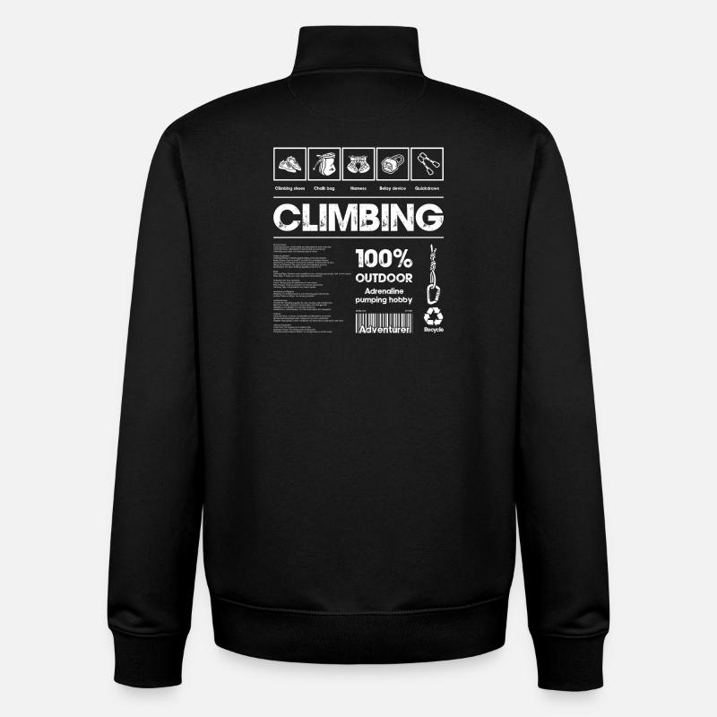 Klettern im Freien - Unisex Organic Zip Sweatshirt von Stanley/Stella - Schwarz