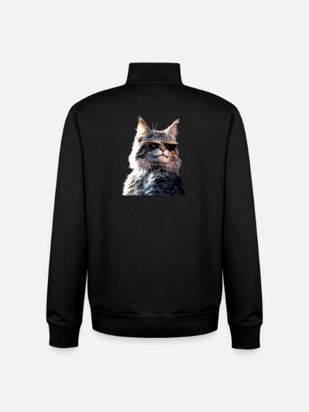 Maine Coon Cat Cat Mom Cat Maine Coon Cats - Unisex Organic Zip Sweatshirt by Stanley/Stella - black