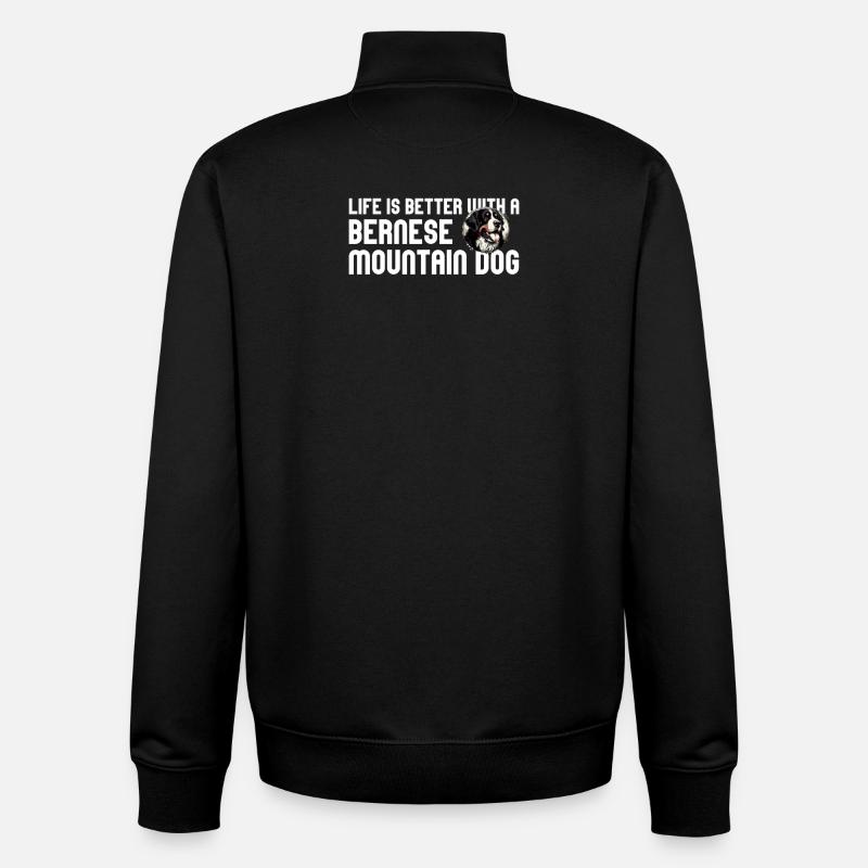 Berner Sennenhund - Unisex Organic Zip Sweatshirt von Stanley/Stella - Schwarz