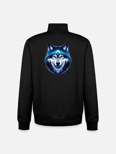 Loup - Sweat zippé unisexe en coton bio Stanley/Stella - noir