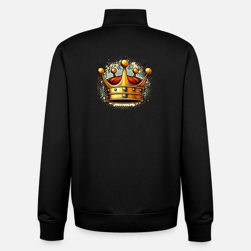 King 1 - Unisex Organic Zip Sweatshirt von Stanley/Stella - Schwarz
