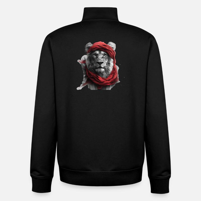 Roi du désert - Sweat zippé unisexe en coton bio Stanley/Stella - noir