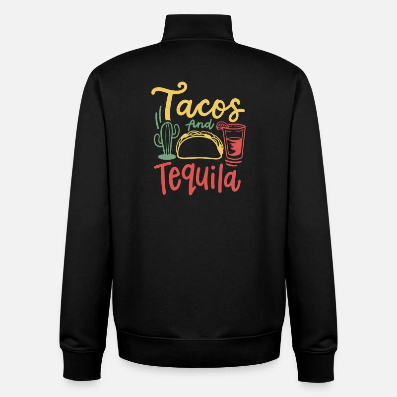 Tacos Tequila Cinco de Mayo mexikanisch - Unisex Organic Zip Sweatshirt von Stanley/Stella - Schwarz