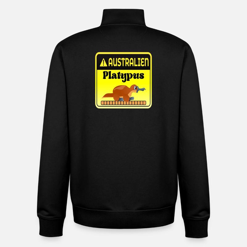 AUSTRALIEN PLATYPUS - Unisex Organic Zip Sweatshirt von Stanley/Stella - Schwarz