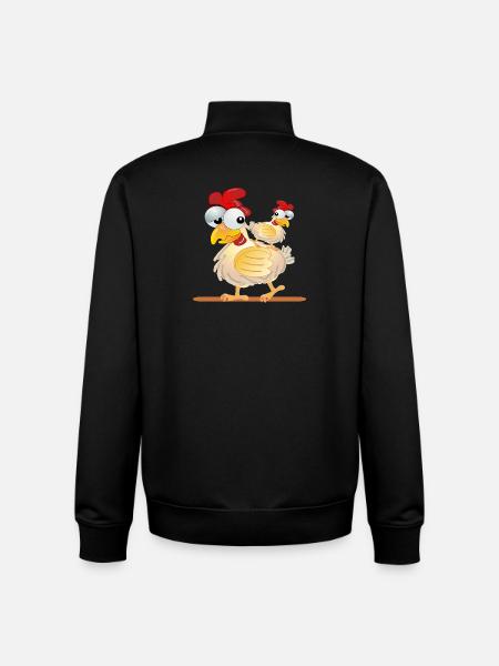 CHICKENS COSTUMES COUPLES - Unisex Organic Zip Sweatshirt by Stanley/Stella - black