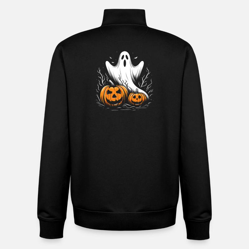 Halloween-Geist - Unisex Organic Zip Sweatshirt von Stanley/Stella - Schwarz