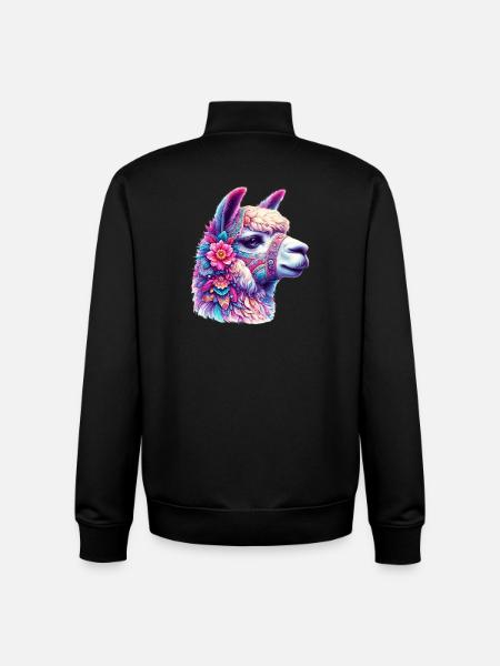 Alpaga - Sweat zippé unisexe en coton bio Stanley/Stella - noir