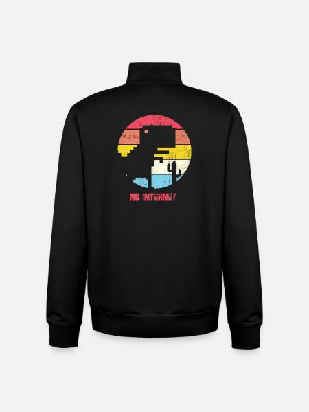 No Internet Sunset City Silhouette - Unisex Organic Zip Sweatshirt by Stanley/Stella - black