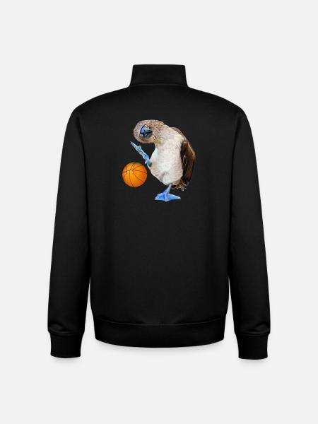 Blue-footed boobies basketball - Unisex Organic Zip Sweatshirt by Stanley/Stella - black