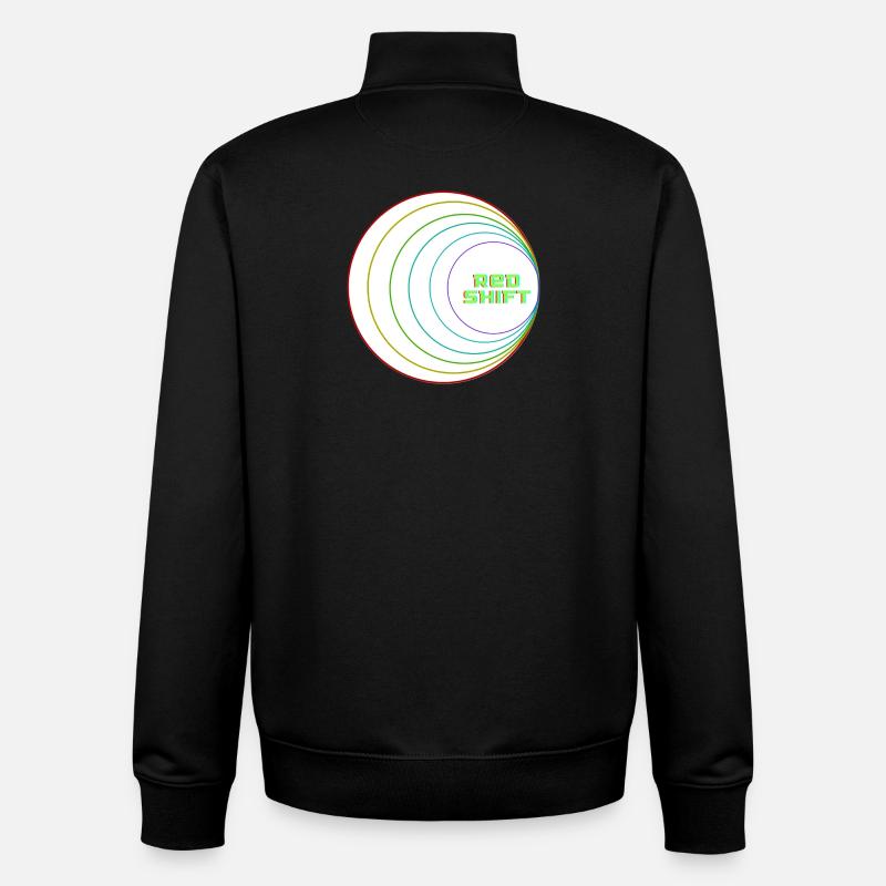Décalage vers le rouge - Sweat zippé unisexe en coton bio Stanley/Stella - noir