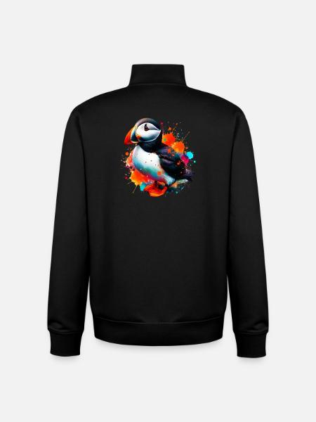 Puffin - Unisex Organic Zip Sweatshirt by Stanley/Stella - black