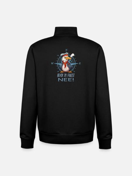 Bevor du fragst, Nee - Unisex Organic Zip Sweatshirt von Stanley/Stella - Schwarz