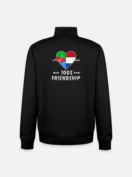 Eritrea and Netherlands 100% friendship - Unisex Organic Zip Sweatshirt by Stanley/Stella - black