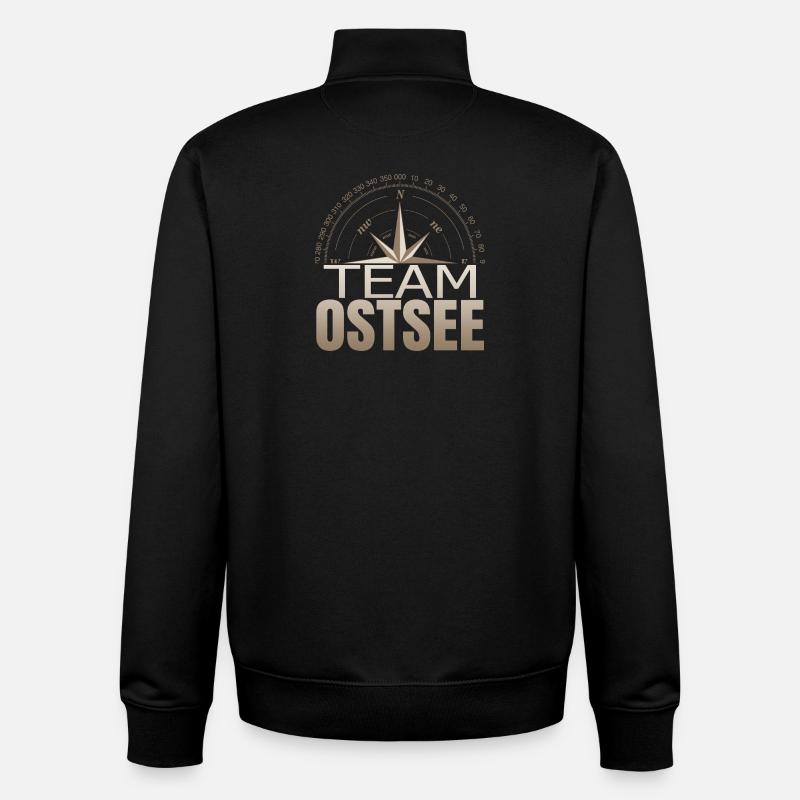Team Ostsee - Unisex Organic Zip Sweatshirt von Stanley/Stella - Schwarz