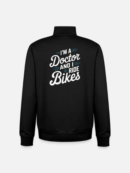 Arzt und Radfahrer - Unisex Organic Zip Sweatshirt von Stanley/Stella - Schwarz