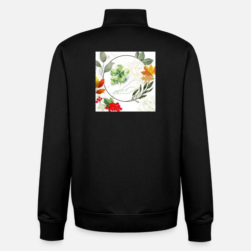 DesignNature - Sweat zippé unisexe en coton bio Stanley/Stella - noir
