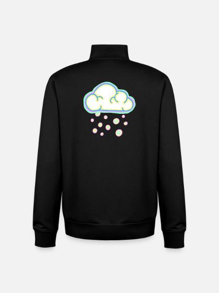 Pastel cloud and snow - Unisex Organic Zip Sweatshirt by Stanley/Stella - black