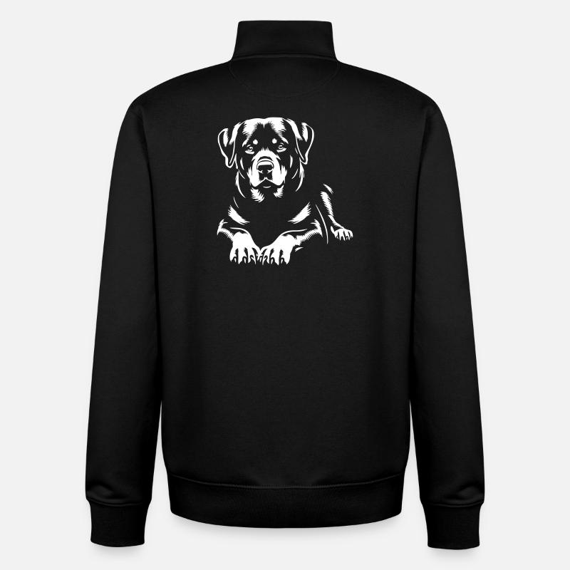 Rottweiler « Black Edition » - Sweat zippé unisexe en coton bio Stanley/Stella - noir