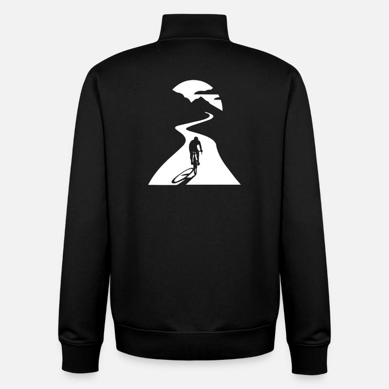 Radfahrer bei Mondschein - Unisex Organic Zip Sweatshirt von Stanley/Stella - Schwarz