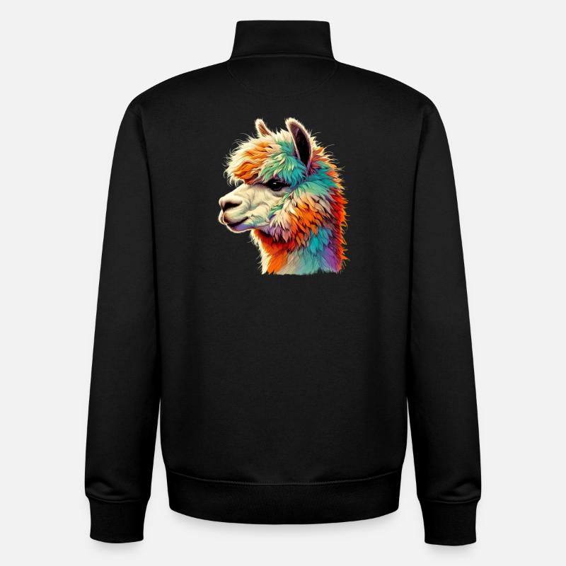 Alpaca - Unisex Organic Zip Sweatshirt by Stanley/Stella - black