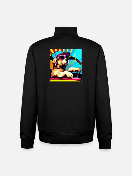 Chien - Sweat zippé unisexe en coton bio Stanley/Stella - noir