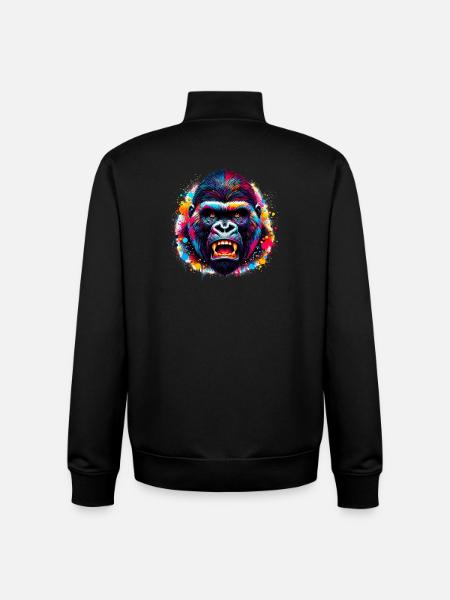 Gorilla - Unisex Organic Zip Sweatshirt von Stanley/Stella - Schwarz