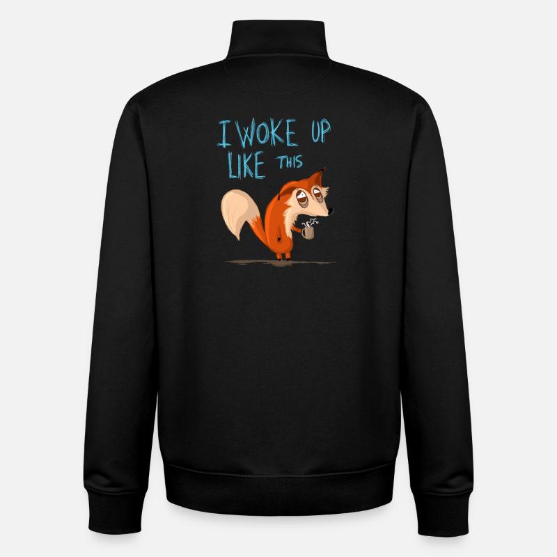 Ich bin so aufgewacht - Unisex Organic Zip Sweatshirt von Stanley/Stella - Schwarz