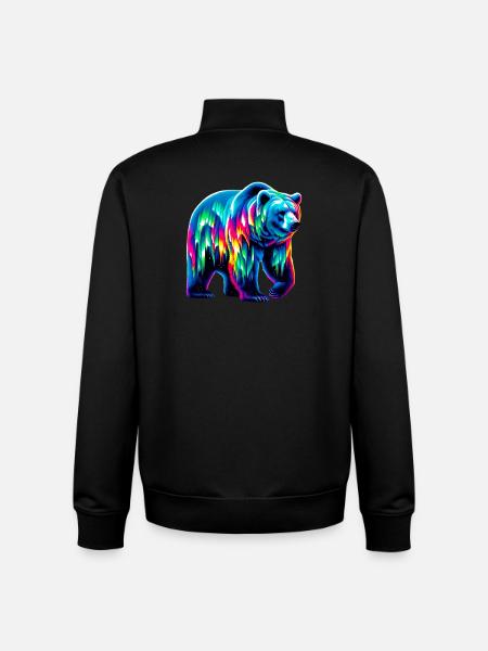 Bear - Unisex Organic Zip Sweatshirt by Stanley/Stella - black