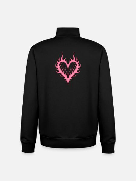 demon bby heart - Unisex Organic Zip Sweatshirt by Stanley/Stella - black