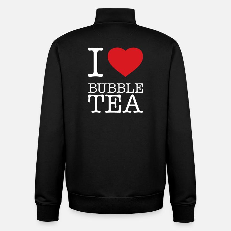 I LOVE BUBBLE TEA - Unisex Organic Zip Sweatshirt von Stanley/Stella - Schwarz