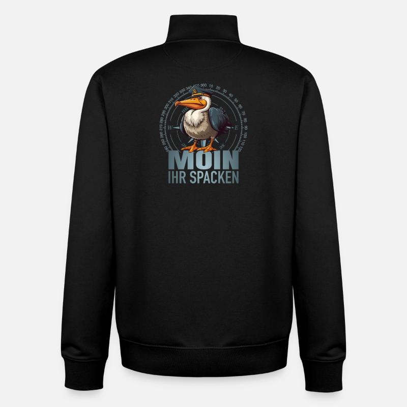 Moin ihr Spacken - Unisex Organic Zip Sweatshirt von Stanley/Stella - Schwarz