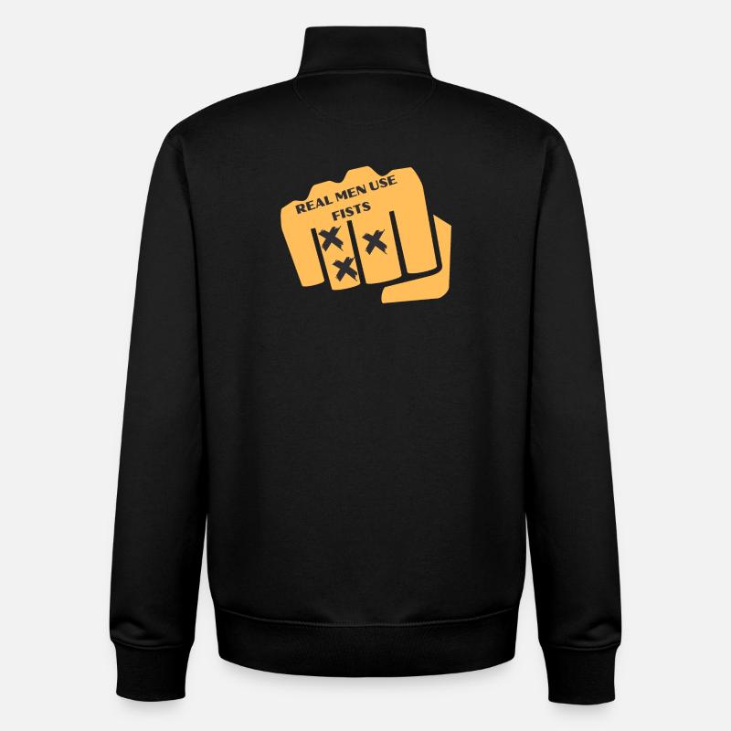 Fäuste Karte Grafik - Unisex Organic Zip Sweatshirt von Stanley/Stella - Schwarz