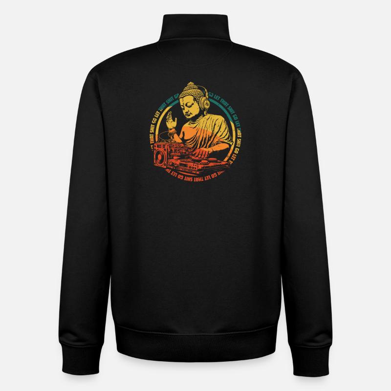 Buddha DJ - Unisex Organic Zip Sweatshirt by Stanley/Stella - black