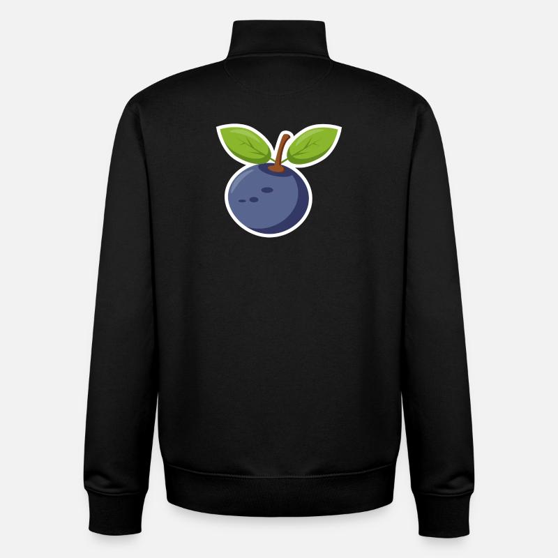 Blaubeere Heidelbeere - Unisex Organic Zip Sweatshirt von Stanley/Stella - Schwarz