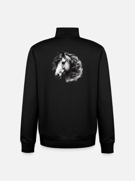 Horse - Unisex Organic Zip Sweatshirt by Stanley/Stella - black