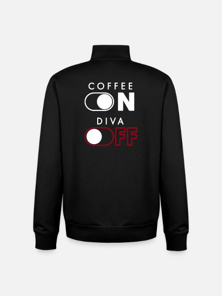 Coffee Diva - Unisex Organic Zip Sweatshirt by Stanley/Stella - black