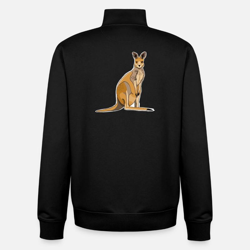 Kangaroo - Unisex Organic Zip Sweatshirt by Stanley/Stella - black