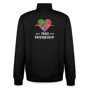 Eritrea and Norway 100% friendship - Unisex Organic Zip Sweatshirt by Stanley/Stella - black - Back - AI Model Male 185 light (185cm)