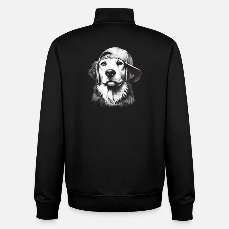 Hund - Unisex Organic Zip Sweatshirt von Stanley/Stella - Schwarz