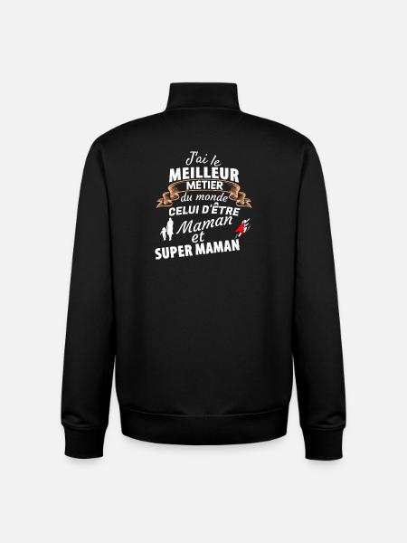 Pride Mom Superhero - Unisex Organic Zip Sweatshirt by Stanley/Stella - black