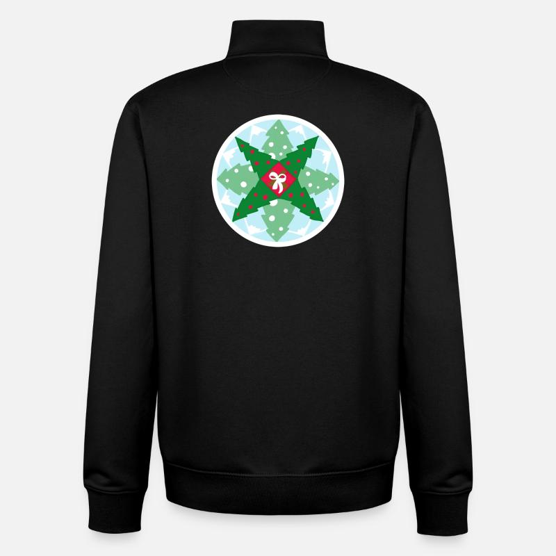 Weihnachtsanleitung - Unisex Organic Zip Sweatshirt von Stanley/Stella - Schwarz