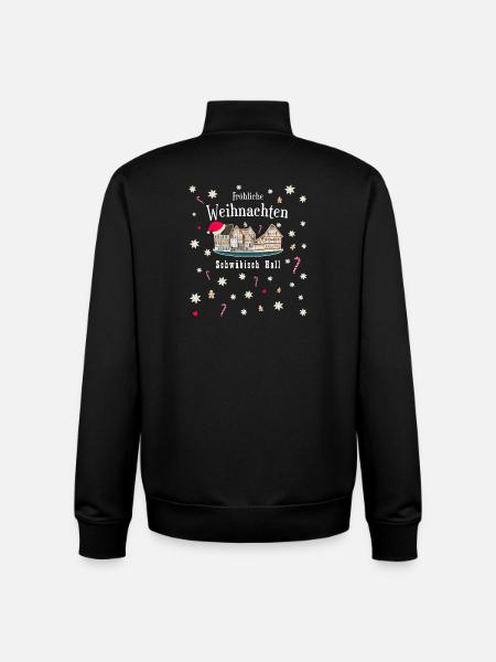 Schwäbisch Hall Christmas, Drawing Germany - Unisex Organic Zip Sweatshirt by Stanley/Stella - black
