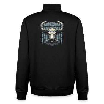 Bison-Schädel - Unisex Organic Zip Sweatshirt von Stanley/Stella - Schwarz - Hinten - AI Model Male 185 light (185cm)