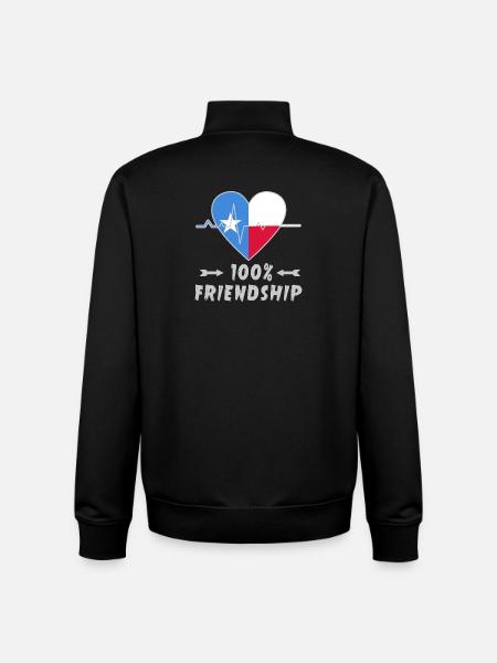 Somalia und Polen 100% Freundschaft - Unisex Organic Zip Sweatshirt von Stanley/Stella - Schwarz