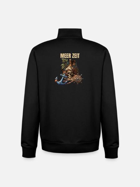 Meer Zeit - Unisex Organic Zip Sweatshirt von Stanley/Stella - Schwarz