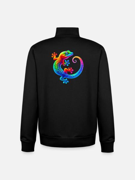 Gecko - Unisex Organic Zip Sweatshirt von Stanley/Stella - Schwarz