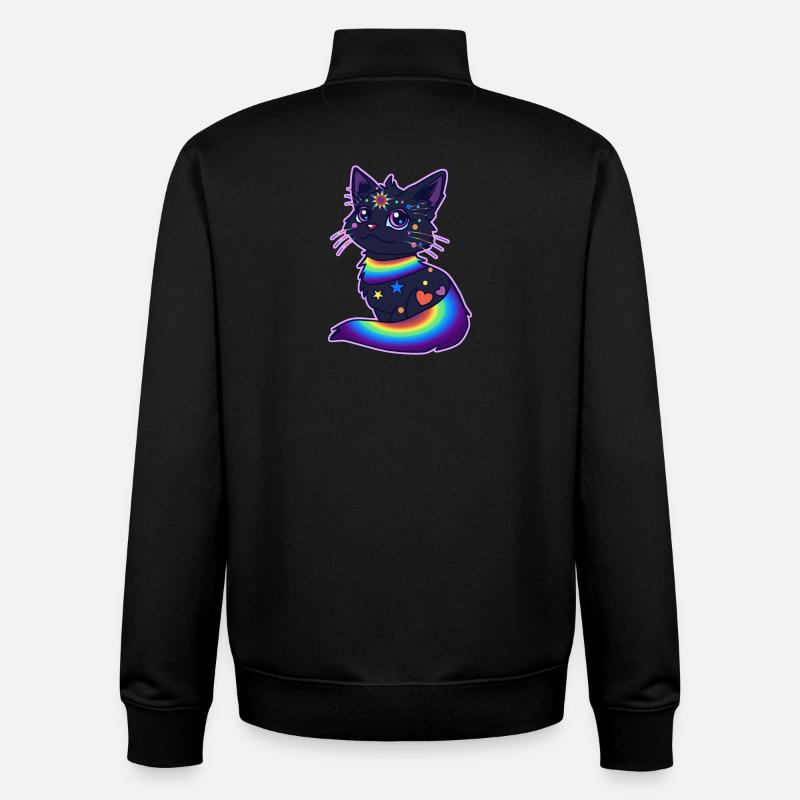 Pride Cat - Unisex Organic Zip Sweatshirt by Stanley/Stella - black
