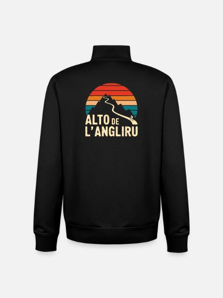 Alto de L’Angliru Cyclist - Unisex Organic Zip Sweatshirt by Stanley/Stella - black