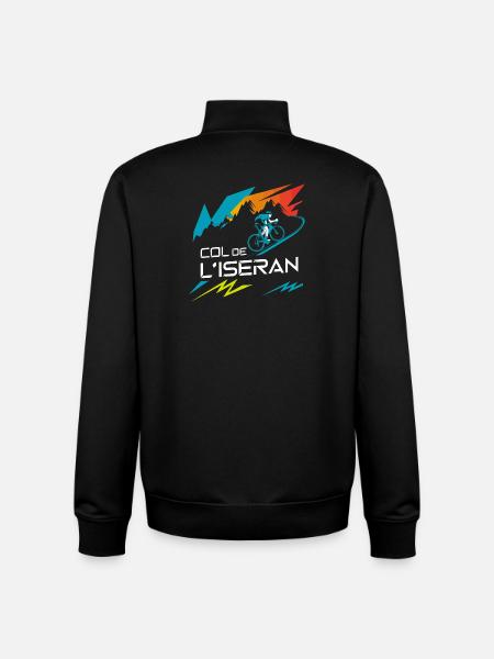 Col de l’Iseran Cycling Art - Unisex Organic Zip Sweatshirt by Stanley/Stella - black